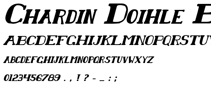 Chardin Doihle Bold Italic font